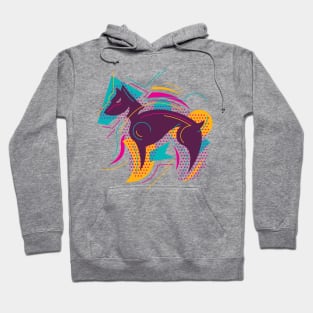 abstract dog Hoodie
